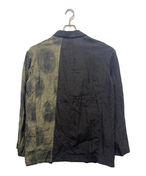 ZIGGY CHEN（ジギーチェン）ZIGGY CHEN (ジギーチェン) スカラー切替ジャケット ブラック サイズ:46の古着・服飾アイテム