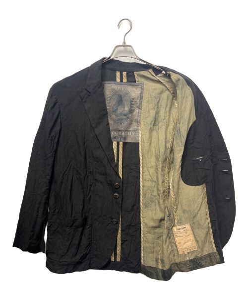 ZIGGY CHEN（ジギーチェン）ZIGGY CHEN (ジギーチェン) スカラー切替ジャケット ブラック サイズ:46の古着・服飾アイテム