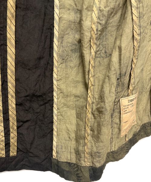 ZIGGY CHEN（ジギーチェン）ZIGGY CHEN (ジギーチェン) スカラー切替ジャケット ブラック サイズ:46の古着・服飾アイテム