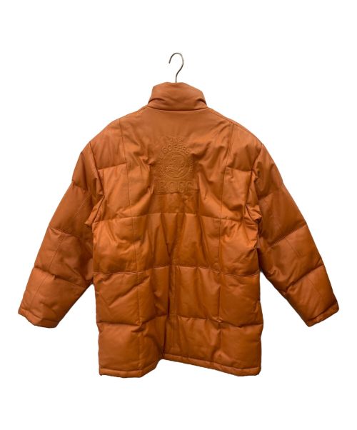 BOSS（ボス）BOSS (ボス) レザーダウンジャケット ブラウン サイズ:Lの古着・服飾アイテム