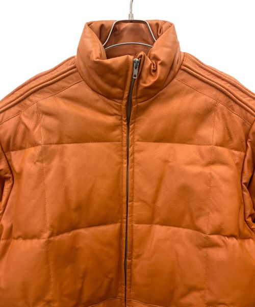 BOSS（ボス）BOSS (ボス) レザーダウンジャケット ブラウン サイズ:Lの古着・服飾アイテム