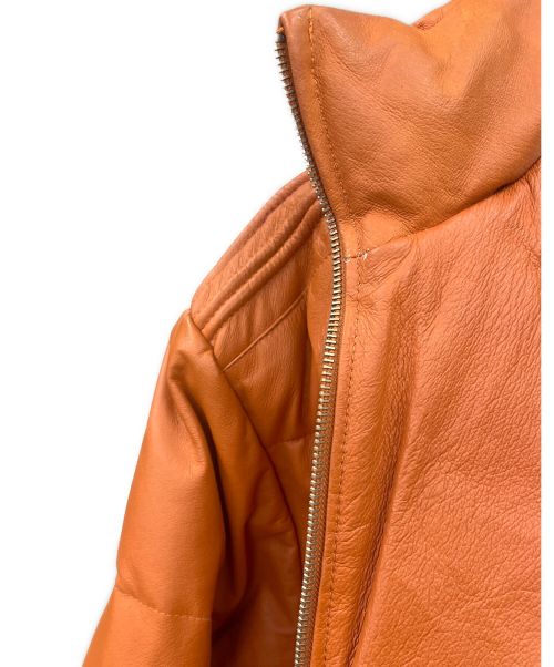 BOSS（ボス）BOSS (ボス) レザーダウンジャケット ブラウン サイズ:Lの古着・服飾アイテム