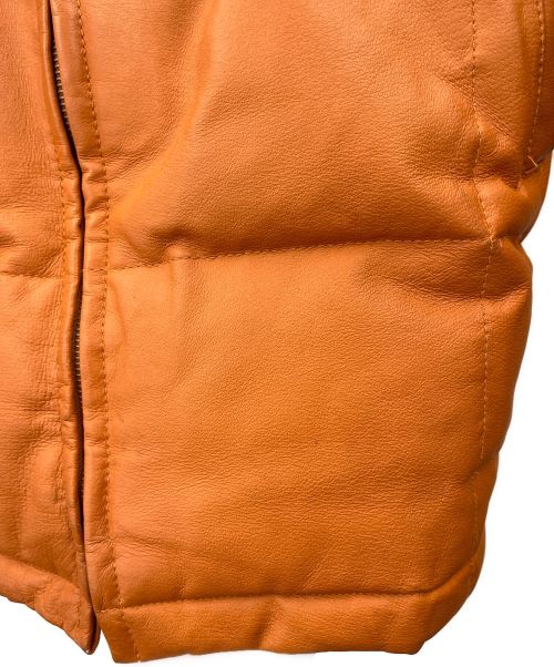 BOSS（ボス）BOSS (ボス) レザーダウンジャケット ブラウン サイズ:Lの古着・服飾アイテム