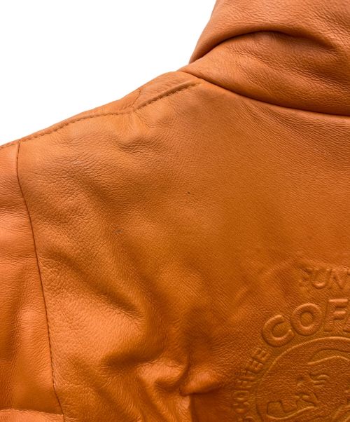 BOSS（ボス）BOSS (ボス) レザーダウンジャケット ブラウン サイズ:Lの古着・服飾アイテム