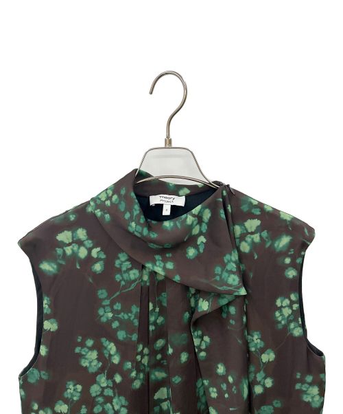 theory project（セオリープロジェクト）theory project (セオリープロジェクト) ノースリーブワンピース ブラウン×グリーン サイズ:2の古着・服飾アイテム