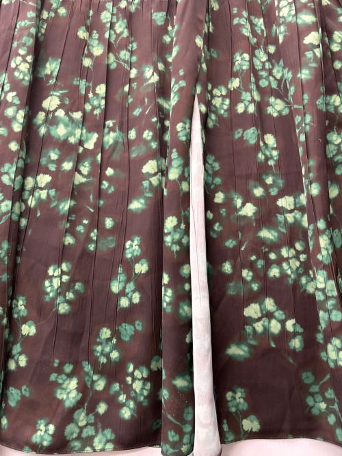 theory project（セオリープロジェクト）theory project (セオリープロジェクト) ノースリーブワンピース ブラウン×グリーン サイズ:2の古着・服飾アイテム