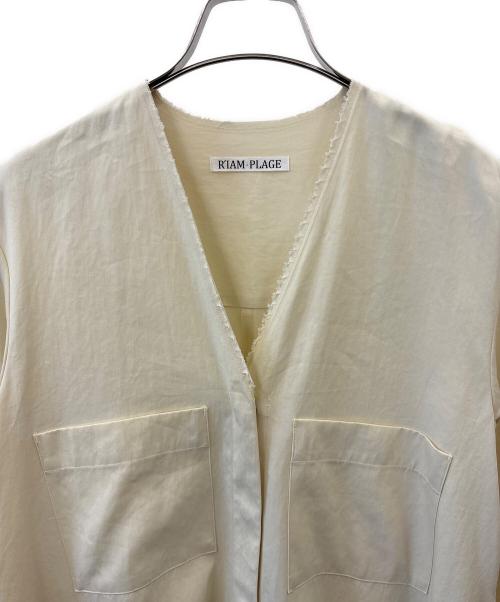 R'IAM-Plage（リアムプラージュ）R'IAM-Plage (リアムプラージュ) R'IAM-PLAGE ノーカラーコート アイボリー サイズ:36の古着・服飾アイテム