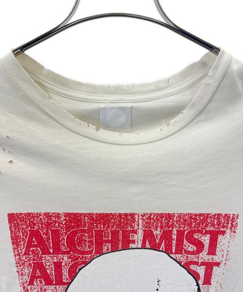 ALCHEMIST（アルケミスト）ALCHEMIST (アルケミスト) ALCHEMIST クラッシュ加工Tシャツ アイボリー サイズ:XLの古着・服飾アイテム