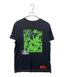 HERON PRESTON（ヘロンプレストン）の古着「HERON PRESTON　半袖カットソー」｜ブラック