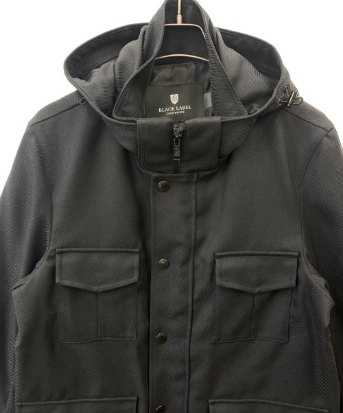 BLACK LABEL CRESTBRIDGE（ブラックレーベル クレストブリッジ）BLACK LABEL CRESTBRIDGE (ブラックレーベル クレストブリッジ) ミリタリーマウンテンパーカー ブラック サイズ:LLの古着・服飾アイテム