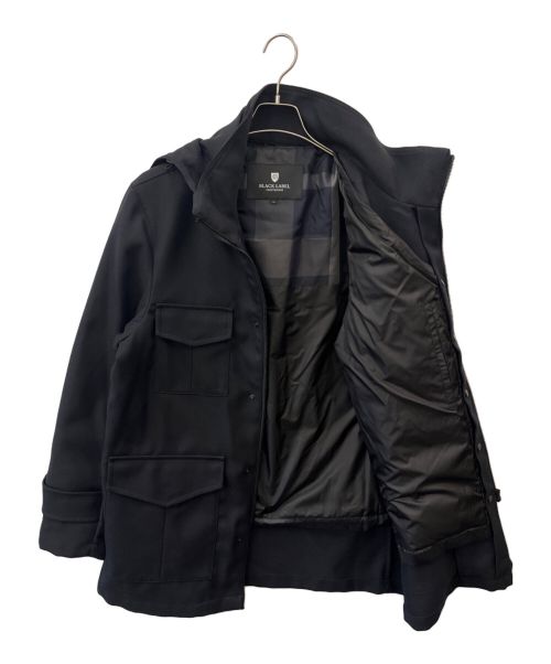 BLACK LABEL CRESTBRIDGE（ブラックレーベル クレストブリッジ）BLACK LABEL CRESTBRIDGE (ブラックレーベル クレストブリッジ) ミリタリーマウンテンパーカー ブラック サイズ:LLの古着・服飾アイテム
