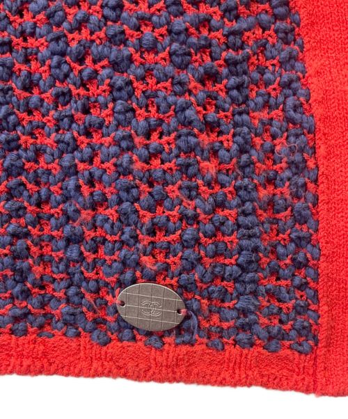 CHANEL（シャネル）CHANEL (シャネル) 七分丈ニット レッド×ネイビー サイズ:36の古着・服飾アイテム