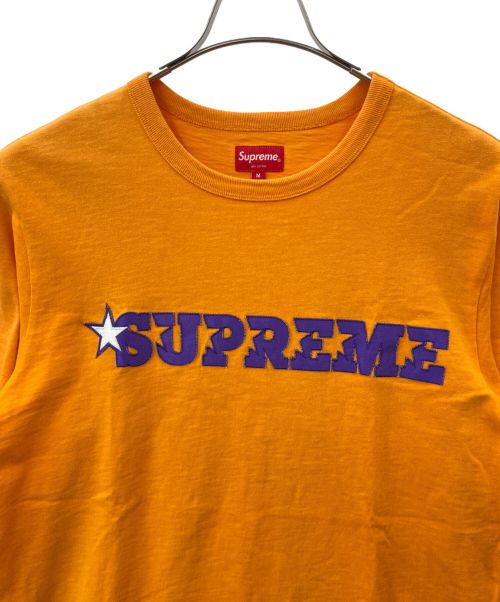 SUPREME（シュプリーム）Supreme (シュプリーム) 半袖カットソー オレンジ×パープル サイズ:Mの古着・服飾アイテム