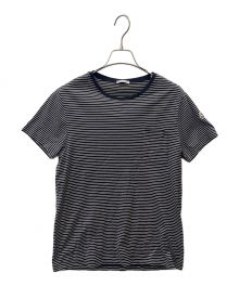 MONCLER（モンクレール）の古着「ボーダーカットソー」｜ネイビー