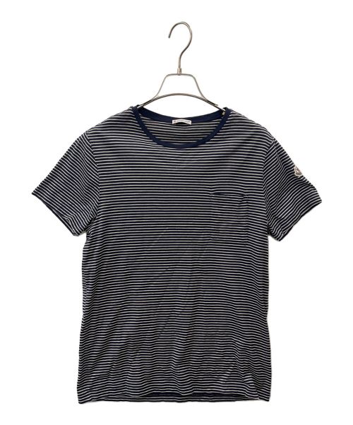 MONCLER（モンクレール）MONCLER (モンクレール) ボーダーカットソー ネイビー サイズ:Mの古着・服飾アイテム