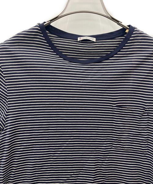 MONCLER（モンクレール）MONCLER (モンクレール) ボーダーカットソー ネイビー サイズ:Mの古着・服飾アイテム