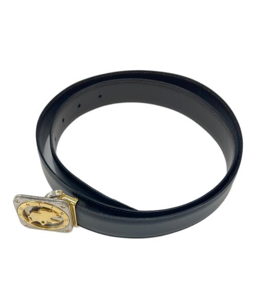 HUNTING WORLD（ハンティングワールド）HUNTING WORLD (ハンティングワールド) HUNTING WORLD　レザーベルト ブラウン×ブラックの古着・服飾アイテム