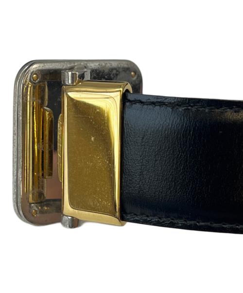 HUNTING WORLD（ハンティングワールド）HUNTING WORLD (ハンティングワールド) HUNTING WORLD　レザーベルト ブラウン×ブラックの古着・服飾アイテム