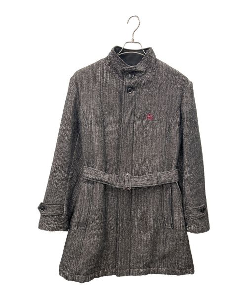 R.J.B（アールジェイビー）R.J.B (アールジェイビー) ウールスタンドカラーコート ブラック サイズ:Lの古着・服飾アイテム