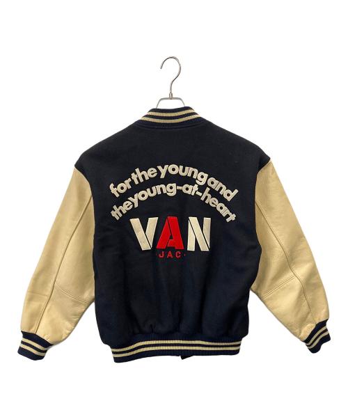 VAN（ヴァン）VAN (ヴァン) スタジャン ベージュ×ネイビー サイズ:LLの古着・服飾アイテム