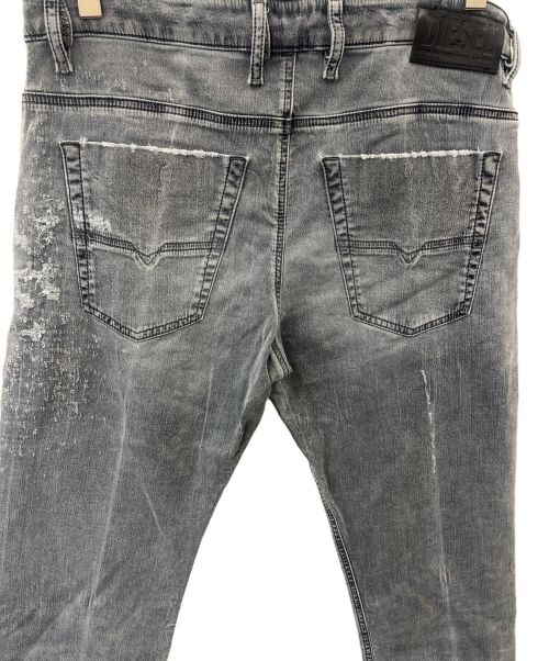 DIESEL（ディーゼル）DIESEL (ディーゼル) ダメージ加工デニムパンツ ブラック サイズ:W32 L32の古着・服飾アイテム