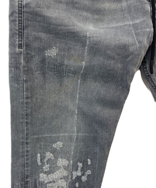 DIESEL（ディーゼル）DIESEL (ディーゼル) ダメージ加工デニムパンツ ブラック サイズ:W32 L32の古着・服飾アイテム