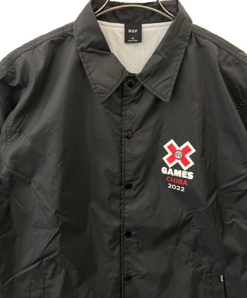 HUF（ハフ）HUF (ハフ) コーチジャケット ブラック サイズ:XLの古着・服飾アイテム
