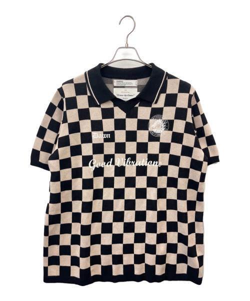 DAIRIKU（ダイリク）DAIRIKU (ダイリク) ニットポロシャツ ブラック×ベージュ サイズ:Lの古着・服飾アイテム