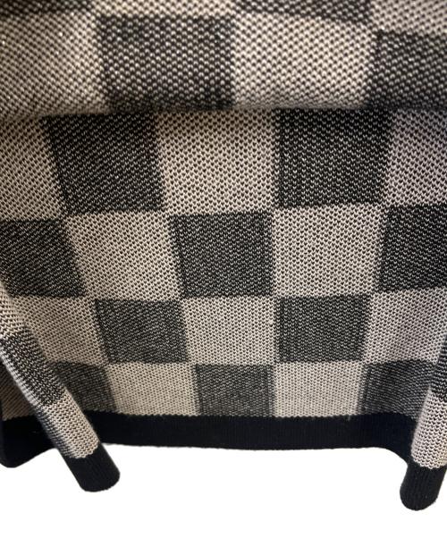 DAIRIKU（ダイリク）DAIRIKU (ダイリク) ニットポロシャツ ブラック×ベージュ サイズ:Lの古着・服飾アイテム
