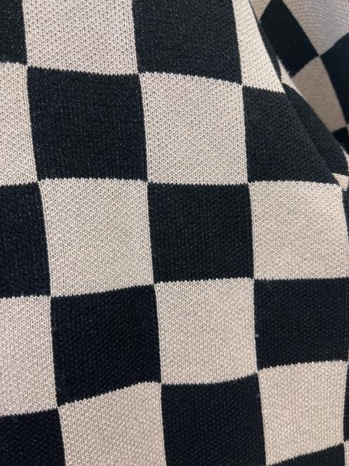 DAIRIKU（ダイリク）DAIRIKU (ダイリク) ニットポロシャツ ブラック×ベージュ サイズ:Lの古着・服飾アイテム