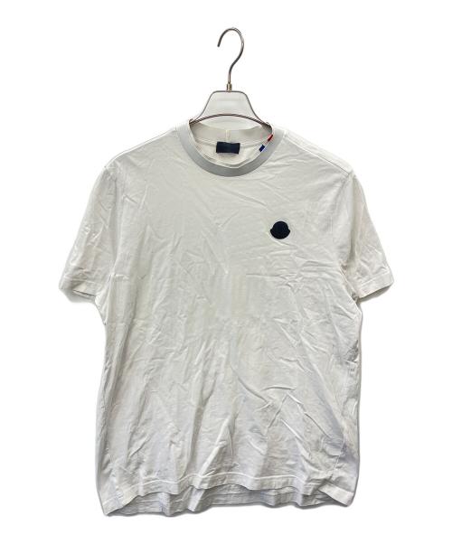 MONCLER（モンクレール）MONCLER (モンクレール) モックネックロゴカットソー ホワイト サイズ:Lの古着・服飾アイテム
