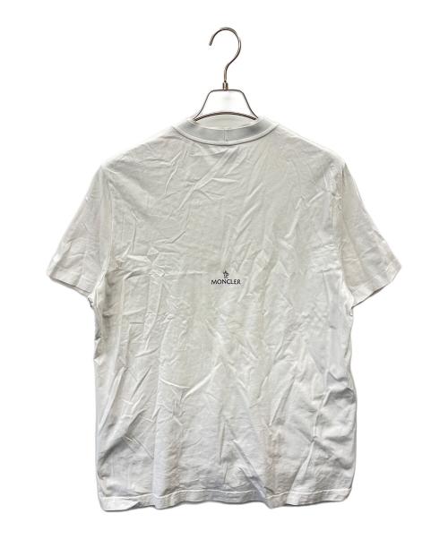 MONCLER（モンクレール）MONCLER (モンクレール) モックネックロゴカットソー ホワイト サイズ:Lの古着・服飾アイテム