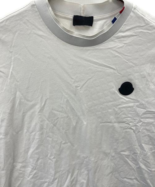 MONCLER（モンクレール）MONCLER (モンクレール) モックネックロゴカットソー ホワイト サイズ:Lの古着・服飾アイテム