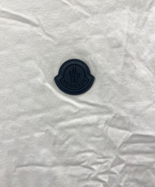 MONCLER（モンクレール）MONCLER (モンクレール) モックネックロゴカットソー ホワイト サイズ:Lの古着・服飾アイテム