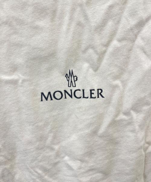 MONCLER（モンクレール）MONCLER (モンクレール) モックネックロゴカットソー ホワイト サイズ:Lの古着・服飾アイテム
