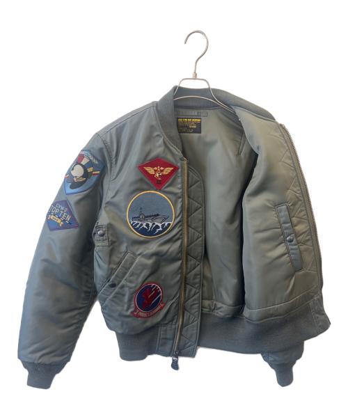 AVIREX（アヴィレックス）AVIREX (アヴィレックス) トップガン MA-1 カスタム グレー サイズ:MEDIUMの古着・服飾アイテム