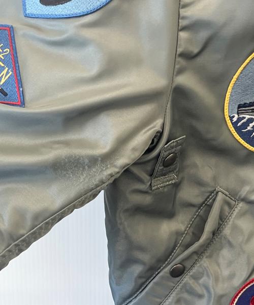 AVIREX（アヴィレックス）AVIREX (アヴィレックス) トップガン MA-1 カスタム グレー サイズ:MEDIUMの古着・服飾アイテム