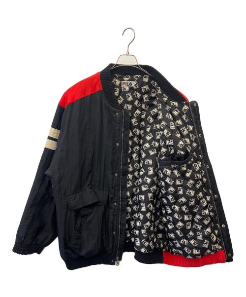 FILA（フィラ）FILA (フィラ) FILA  中綿ブルゾン レッド×ブラック サイズ:記載なしの古着・服飾アイテム