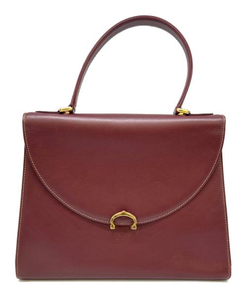 Cartier（カルティエ）Cartier (カルティエ) Cartier　マストライン　ハンドバッグ ボルドーの古着・服飾アイテム
