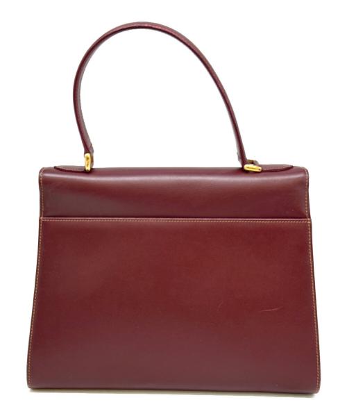 Cartier（カルティエ）Cartier (カルティエ) Cartier　マストライン　ハンドバッグ ボルドーの古着・服飾アイテム