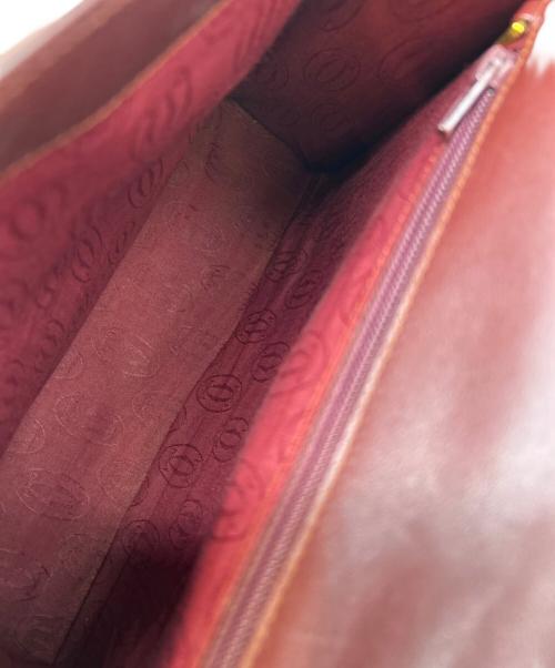 Cartier（カルティエ）Cartier (カルティエ) Cartier　マストライン　ハンドバッグ ボルドーの古着・服飾アイテム