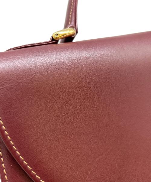 Cartier（カルティエ）Cartier (カルティエ) Cartier　マストライン　ハンドバッグ ボルドーの古着・服飾アイテム