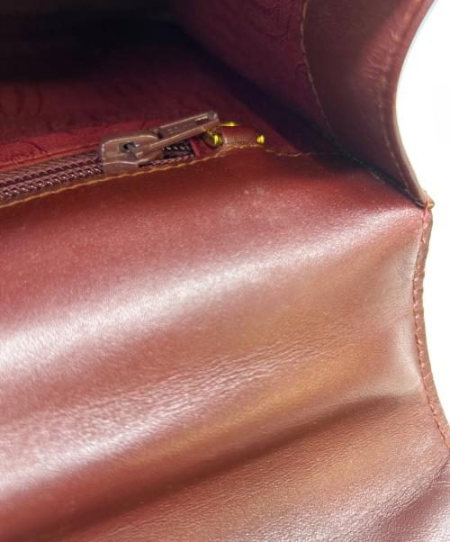 Cartier（カルティエ）Cartier (カルティエ) Cartier　マストライン　ハンドバッグ ボルドーの古着・服飾アイテム