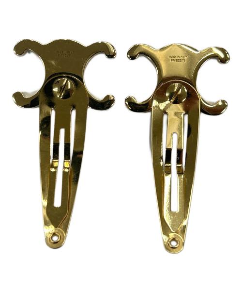 CELINE（セリーヌ）CELINE (セリーヌ) ヘアクリップ ゴールドの古着・服飾アイテム