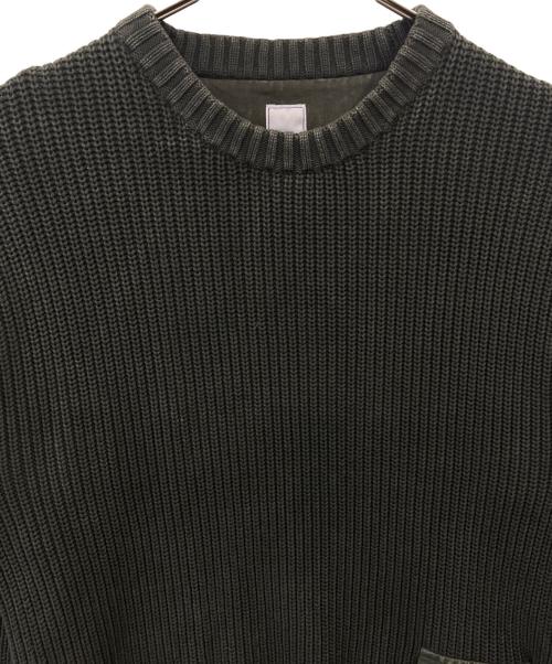 Liberaiders（リベレイダース）Liberaiders (リベレイダース) Liberaiders　GARMENT DYED WASH CREWNECK オリーブ サイズ:LARGEの古着・服飾アイテム