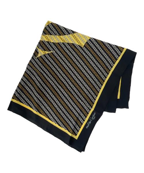Cartier（カルティエ）Cartier (カルティエ) シルクスカーフ ブラックの古着・服飾アイテム