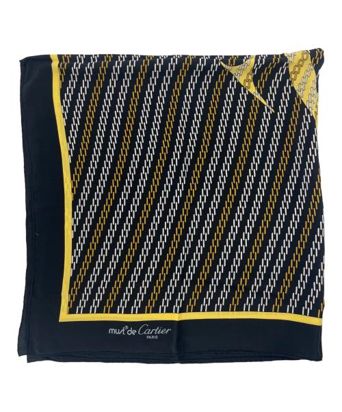 Cartier（カルティエ）Cartier (カルティエ) シルクスカーフ ブラックの古着・服飾アイテム