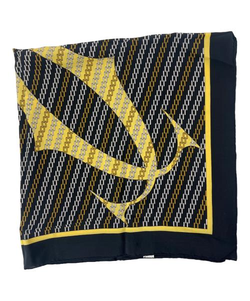 Cartier（カルティエ）Cartier (カルティエ) シルクスカーフ ブラックの古着・服飾アイテム