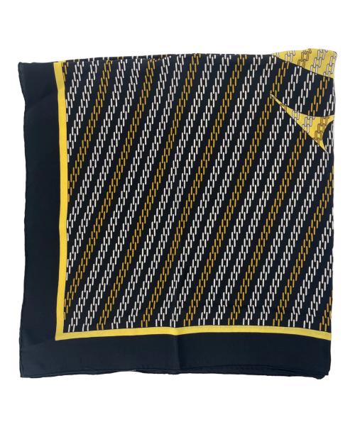 Cartier（カルティエ）Cartier (カルティエ) シルクスカーフ ブラックの古着・服飾アイテム