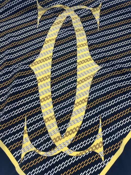 Cartier（カルティエ）Cartier (カルティエ) シルクスカーフ ブラックの古着・服飾アイテム